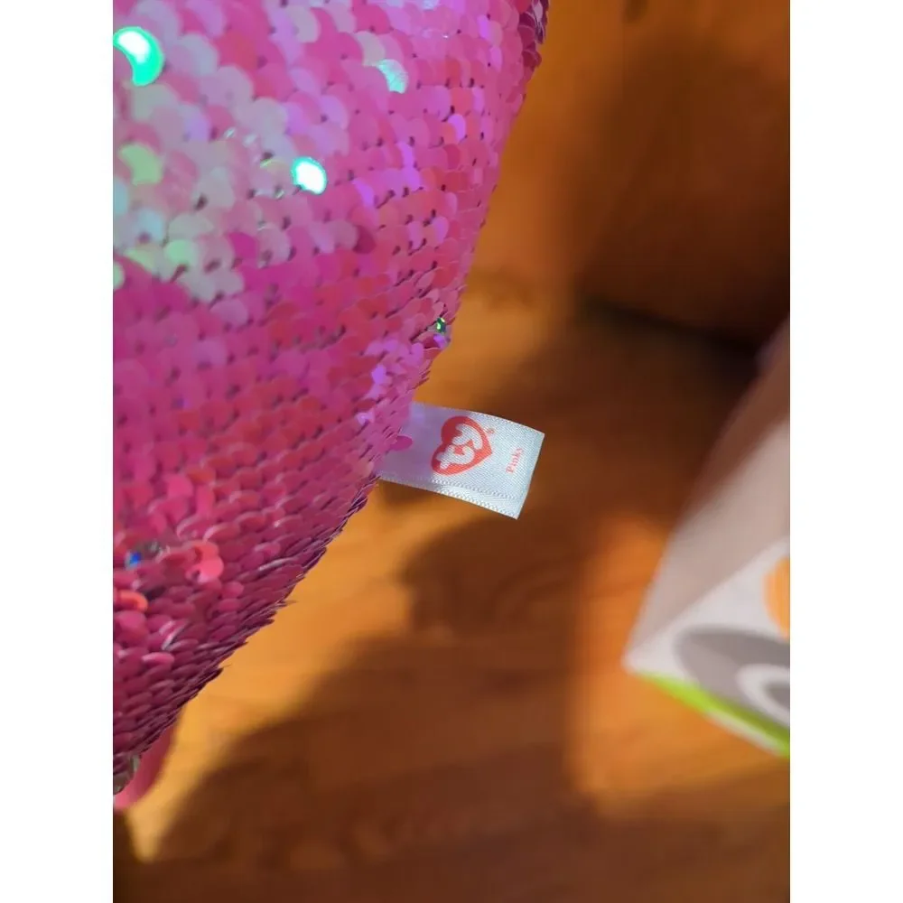 Large TY Flippables Sequin Plush - PINKY the‎ Flamingo